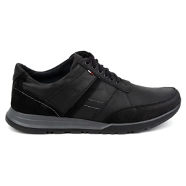 Olivier Zapatos con cordones de piel para hombre Sport Style 310GT, negro