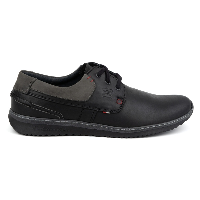 Olivier Zapatos Casual Hombre de Piel Modelo 308GT, negro