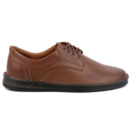 Olivier Zapatos casual hombre clasicos piel con cordones 925A marrón