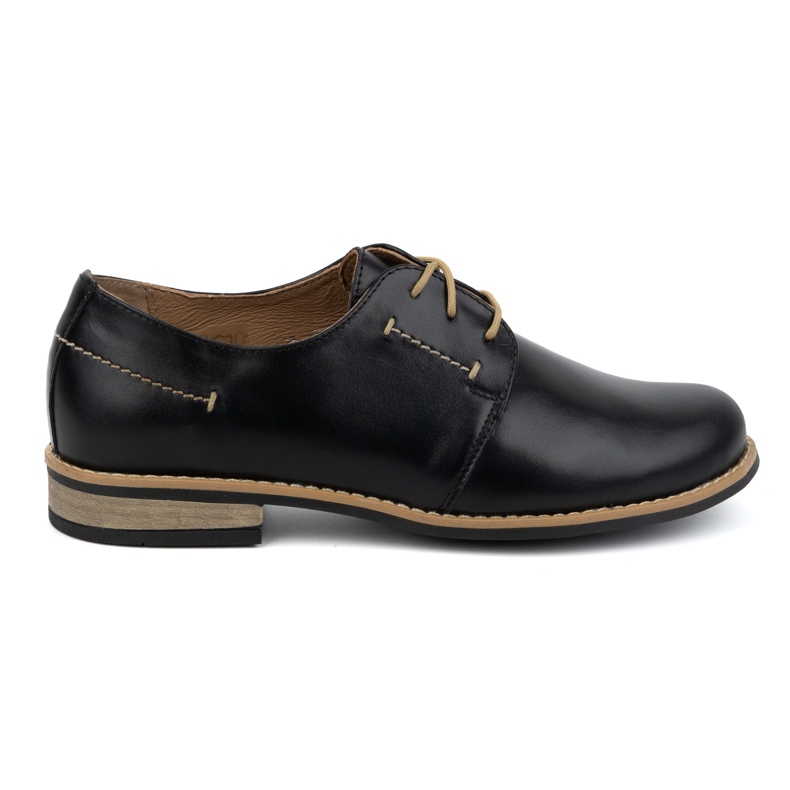 WASAK Zapatos con cordones mujer piel 0393W, negro