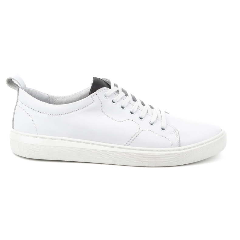 Olivier Zapatos deportivos con cordones hombre piel 434KNT blanco
