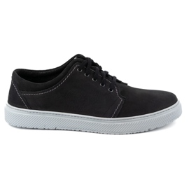 Joker Zapatos casual hombre piel 894J, negro y gris