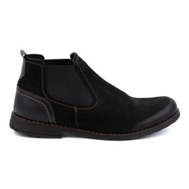 Olivier Botas Chelsea sin cordones de piel para hombre 925MA Sw, negro