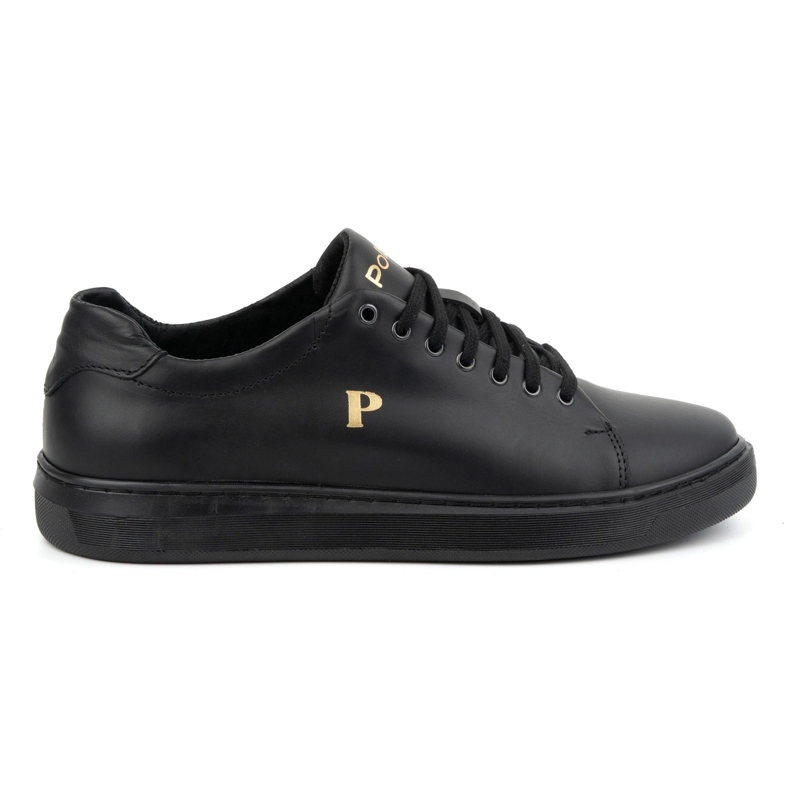 Deportivas hombre de piel POLBUT 2127 negro