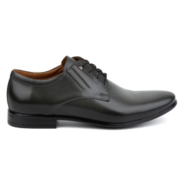 Olivier Zapatos formales de piel para hombre, elegantes, 480 gris.