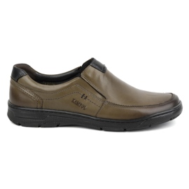 Kampol Zapatos casual slip-on hombre piel 58KAM oliva verde