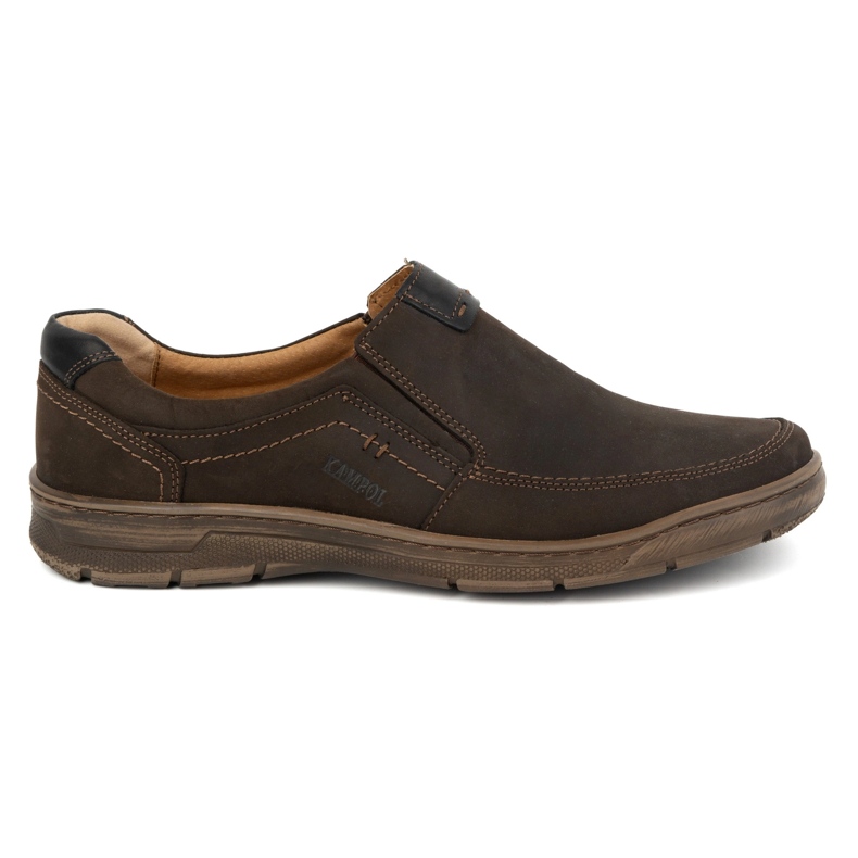 Kampol Zapatos casual slip-on hombre piel 58KAM marrón