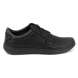 Olivier Zapatos con cordones para hombre en piel 077KZ, negro