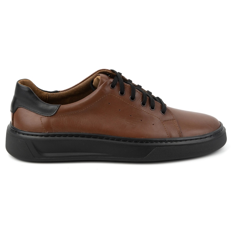 KOMODO Zapatos hombre piel 930K marrón con suela negra