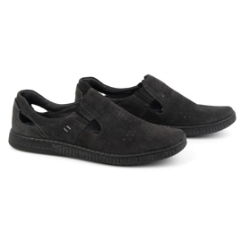KOMODO Zapatos mocasines hombre piel 864 Negro