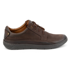 Olivier Zapatos cordones hombre piel 077KZ marrón oscuro