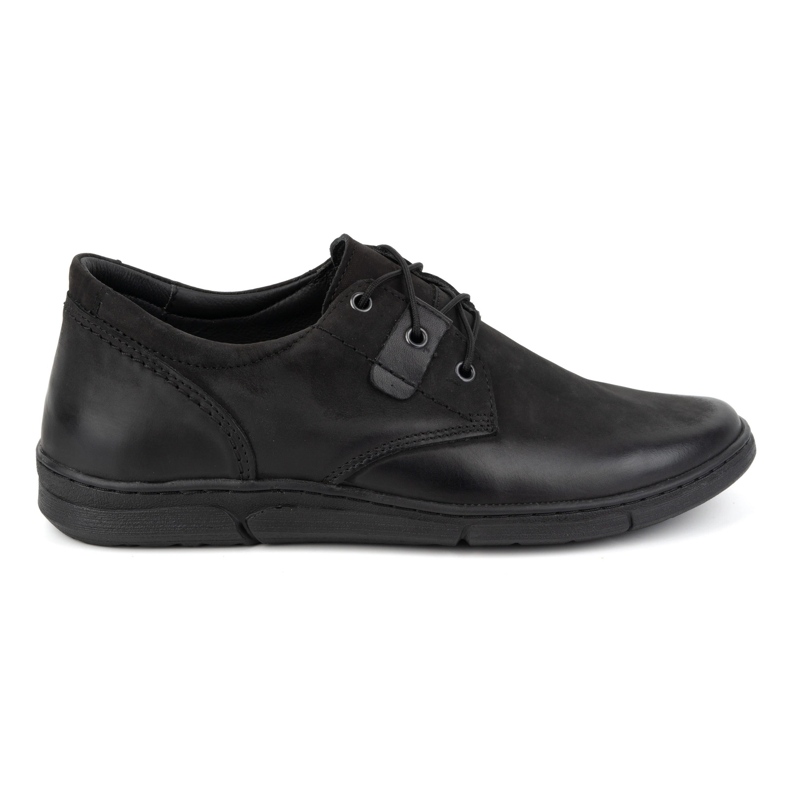 Olivier Zapatos con alzas casual para hombre con cordones, piel, 237KZ + 2,5 cm, negro