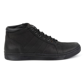 Olivier Botines hombre piel con cordones 311KZ Negro