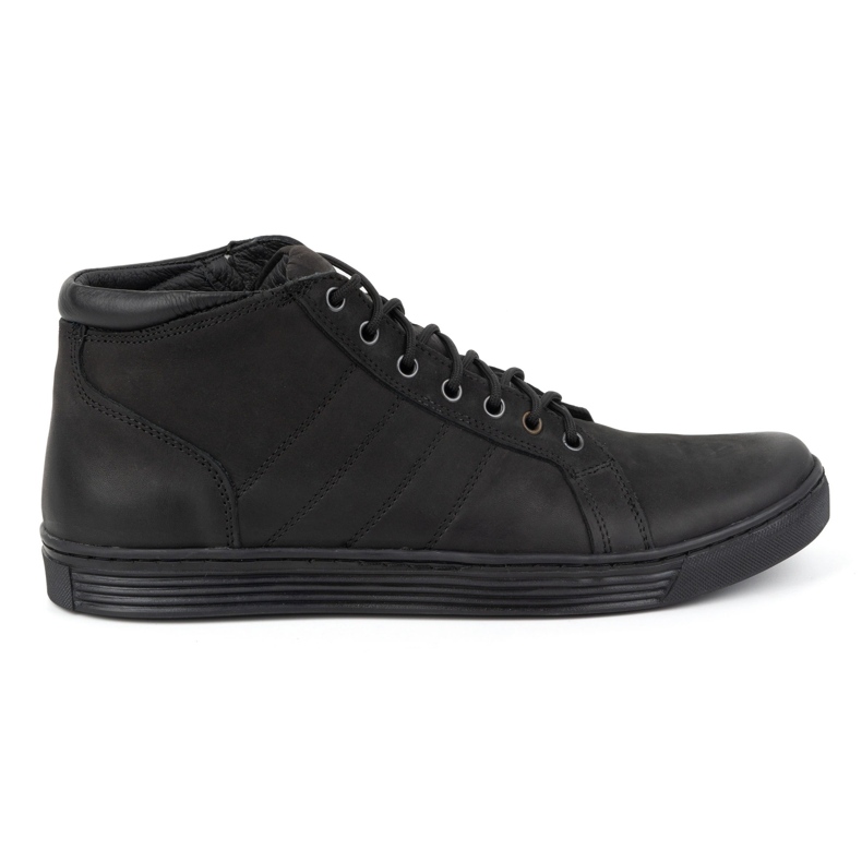 Olivier Botines hombre piel con cordones 311KZ Negro