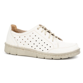 Kampol Zapatos mujer piel calada 403/19 crudo multicolor