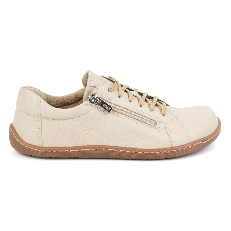 Olivier Zapatos de mujer minimalistas descalzos de piel modelo 1243 beige