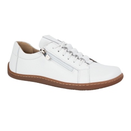 Olivier Zapatos de mujer minimalistas descalzos de piel 1242 blanco