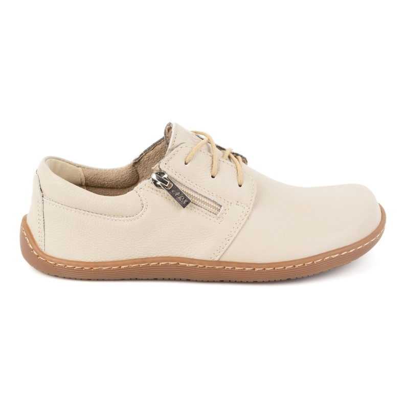 Olivier Zapatos de mujer descalzos minimalistas de piel 1244 beige