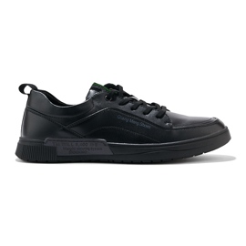 Zapatos deportivos con cordones de hombre negros.