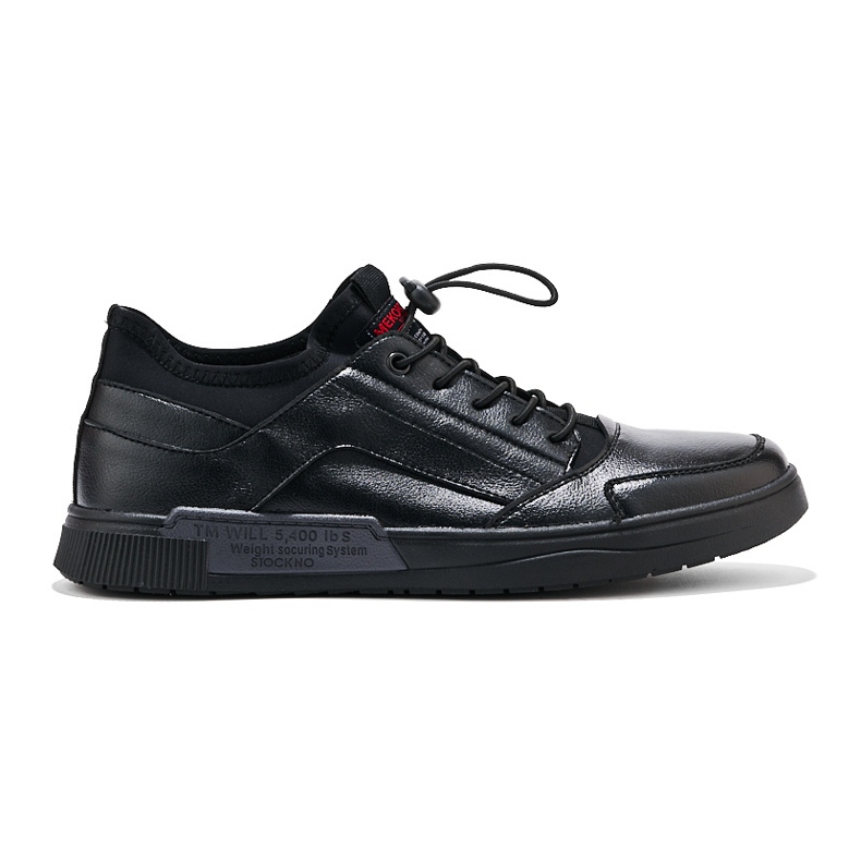 Zapatos deportivos con cordones de hombre negros.