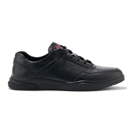 Zapatos deportivos con cordones de hombre negros.