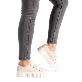 Deportivas mujer piel beige