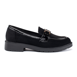 Mocasines de charol con hebilla para mujer beige Mocasines de charol con hebilla para mujer beige