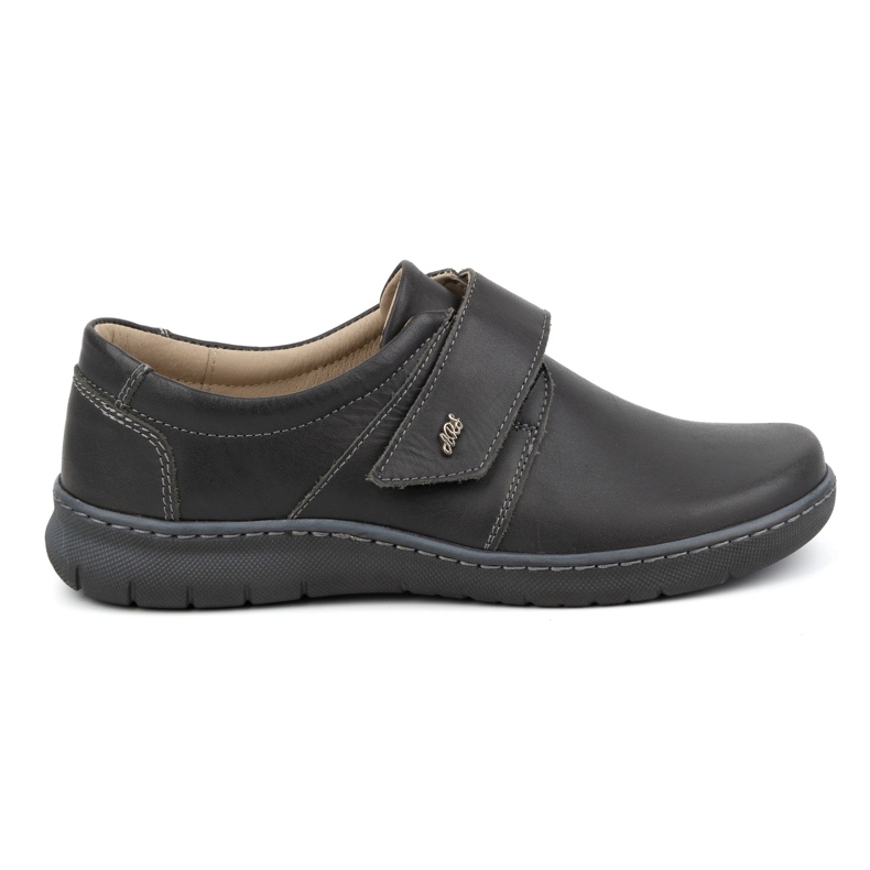 Olivier Zapatos de mujer de piel con velcro 0693, gris Olivier Zapatos de mujer de piel con velcro 0693, gris