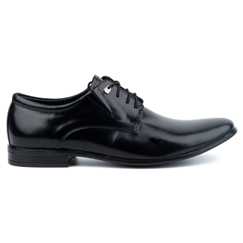 Olivier Zapatos formales de hombre en piel con cordones, elegantes 304LU, negro
