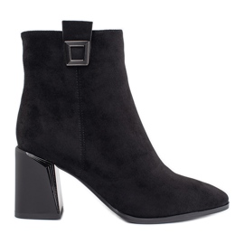 Goodin Botines de ante negro en el poste