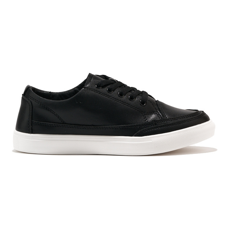 Zapatillas de mujer de piel negra de Sergio Leone negro