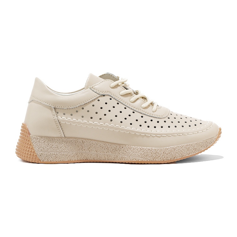 Sergio Leone Deportivas mujer piel beige
