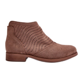 Botas de Mujer Caladas con Tacón Plano Marrón S.Barski HY42-076