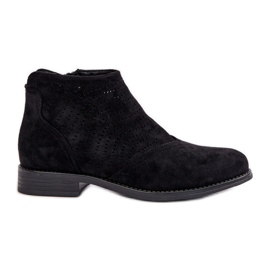 Botas de Mujer Caladas con Tacón Plano Negro S.Barski HY42-076