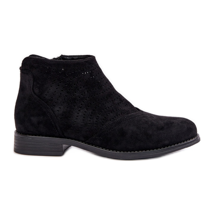 Botas de Mujer Caladas con Tacón Plano Negro S.Barski HY42-076 Botas de Mujer Caladas con Tacón Plano Negro S.Barski HY42-076