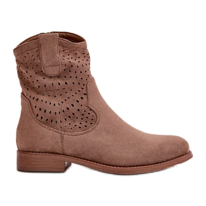 Botas de Mujer Caladas con Tacón Plano Marrón S.Barski HY42-135