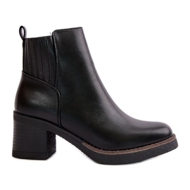 Botas De Mujer Aislante Con Tacón Alto Piel Ecológica Negro Irittes