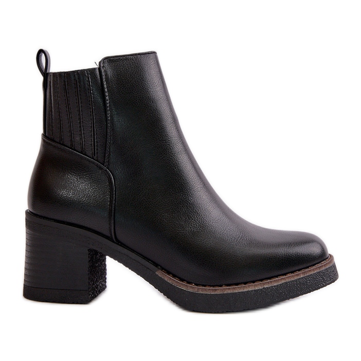 Botas De Mujer Aislante Con Tacón Alto Piel Ecológica Negro Irittes