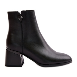 Botas de Mujer Elegantes Aislantes Fabricadas en Piel Natural, Negras Vinceza 77106 negro
