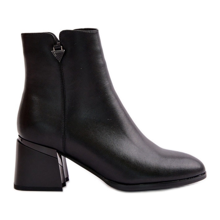 Botas de Mujer Elegantes Aislantes Fabricadas en Piel Natural, Negras Vinceza 77106 negro