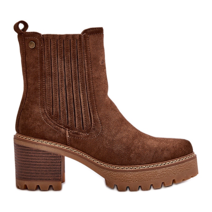 Botas de Mujer de Tacón Alto confeccionadas en Ante Ecológico, Cálido Nevitas Marrón Oscuro Botas de Mujer de Tacón Alto confeccionadas en Ante Ecológico, Cálido Nevitas Marrón Oscuro