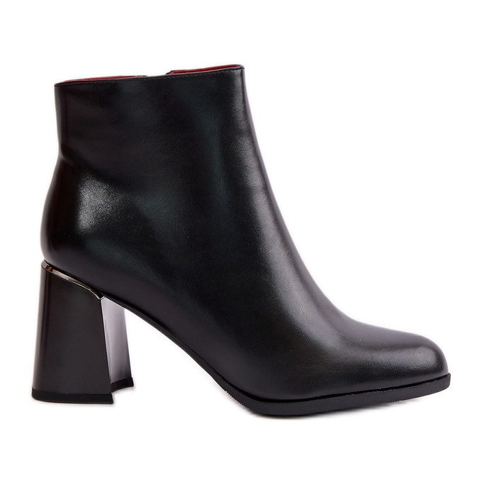 Botas Lisas De Tacón Alto Para Mujer Confeccionadas En Ante Ecológico, Negro Cálido Milisea