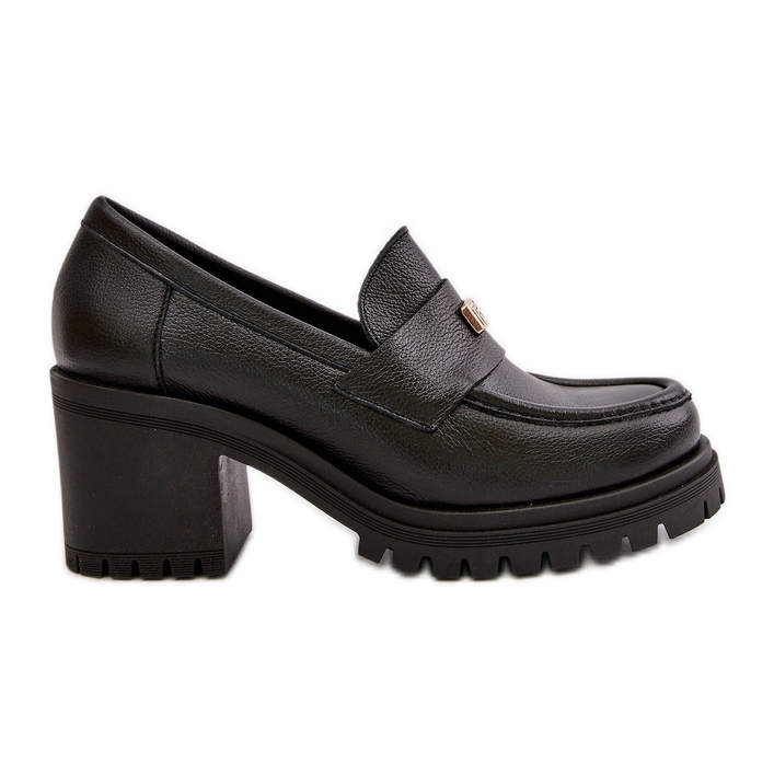 Zazoo 20168 Zapatos Tacón Alto Mujer Elegantes, Piel Natural, Negro