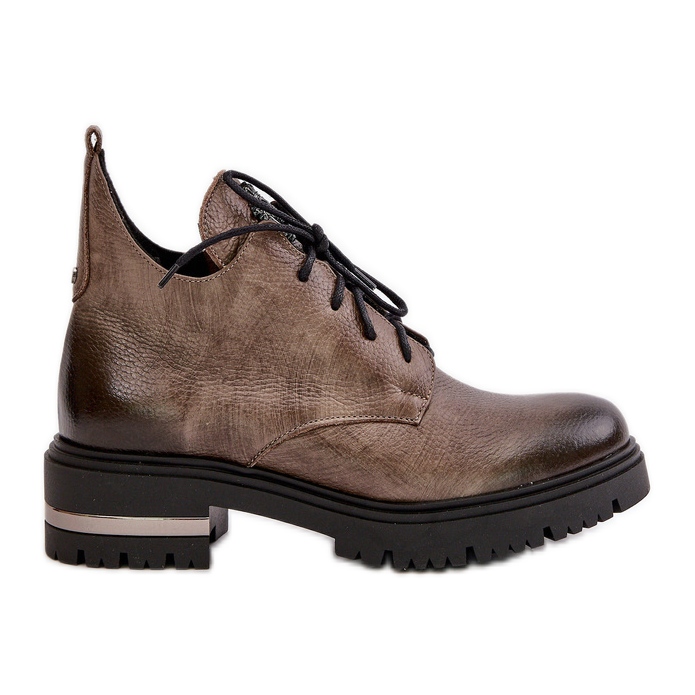 Zazoo 60309 Botas Planas Mujer Piel Beige Oscuro
