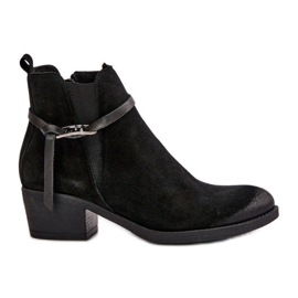 Zazoo 60478 Botas Tacón Alto De Ante, Aislante, Cierre Con Cremallera, Negro