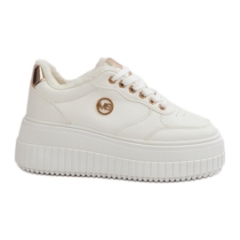 Zapatillas deportivas de mujer con aislamiento y suela gruesa, blanco Ardiela