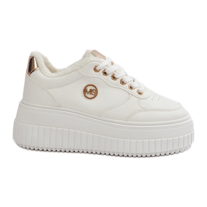 Zapatillas deportivas de mujer con aislamiento y suela gruesa, blanco Ardiela