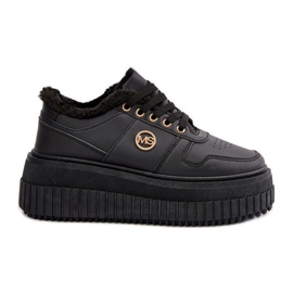 Zapatillas deportivas de mujer con aislamiento y suela gruesa, negro Verissha