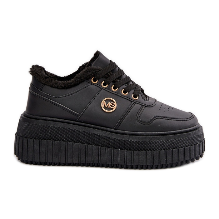 Zapatillas deportivas de mujer con aislamiento y suela gruesa, negro Verissha