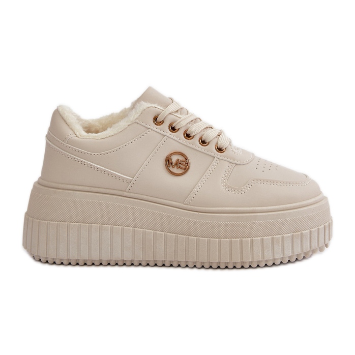 Zapatillas Deportivas Aislantes para Mujer con Suela Gruesa, Beige Verissha Zapatillas Deportivas Aislantes para Mujer con Suela Gruesa, Beige Verissha